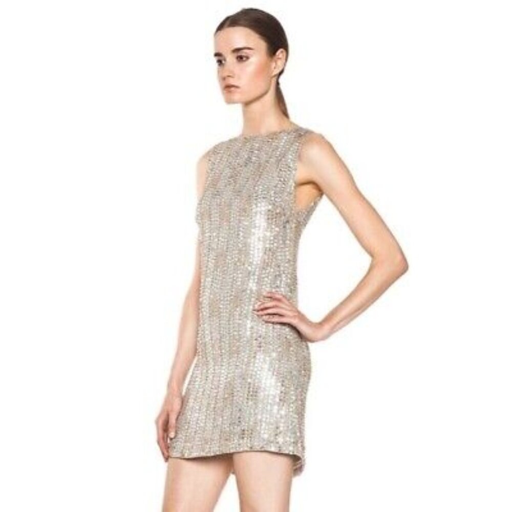 Alice + Olivia Leighton Embellished A Line Dress